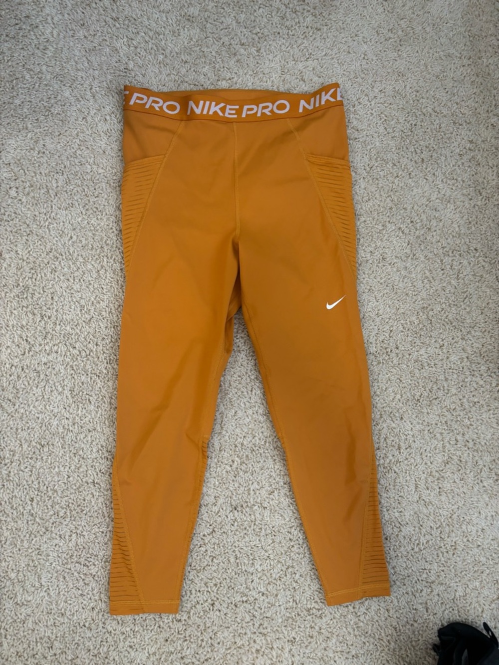Nike Orange Girls' Pro Performance Leggings